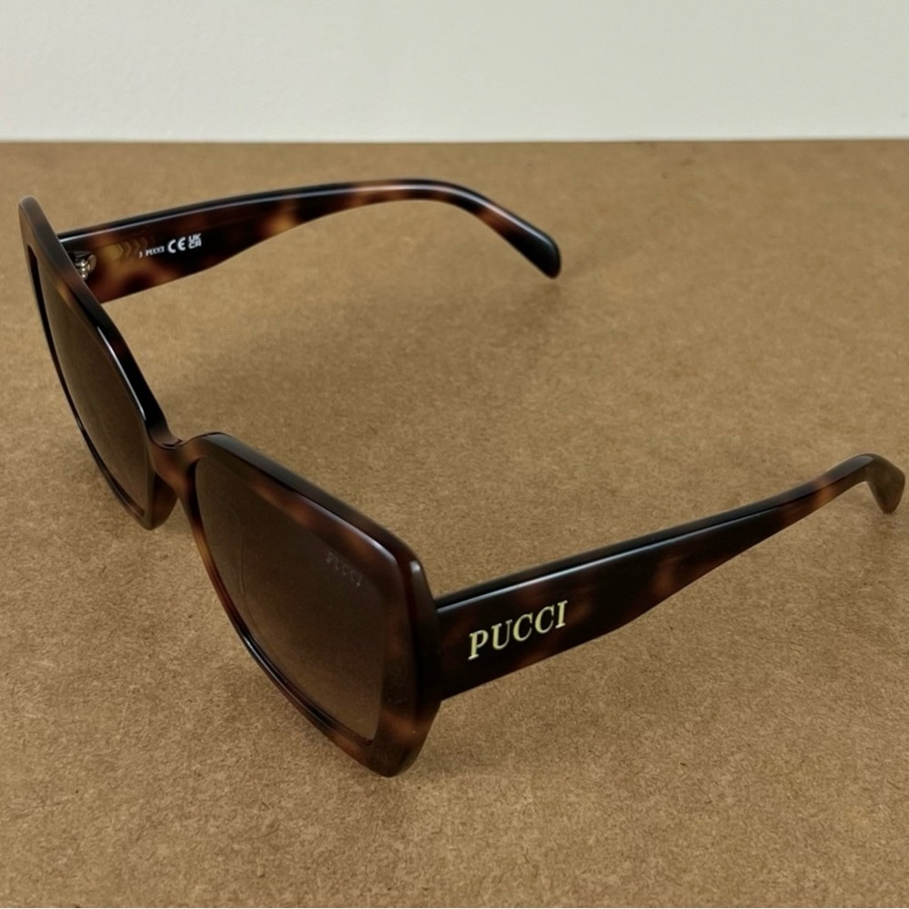 NEW EMILIO PUCCI TORTOISE BUTTERFLY SUNGLASSES - Picture 2 of 9